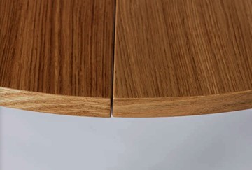 Кухонный раздвижной круглый стол Шпон Дуба д. 100 см МДФ в Москве - предосмотр 5