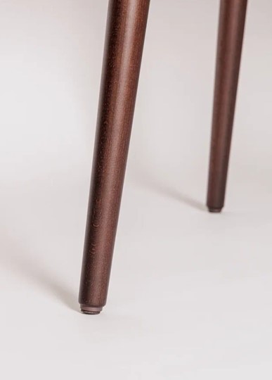 Кухонный раздвижной круглый стол Шпон Ореха д. 100 см МДФ ножки вишня в Москве - изображение 5