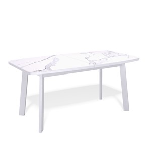 Кухонный раскладной стол AA1400 (белый/керамика мрамор белый) в Подольске