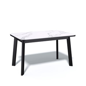 Раздвижной стол AA1200 (черный/керамика мрамор белый) в Серпухове