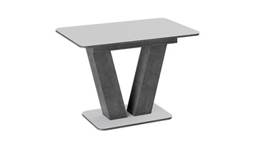 Раздвижной стол Чинзано тип 1 (Моод темный/стекло белое матовое) в Химках