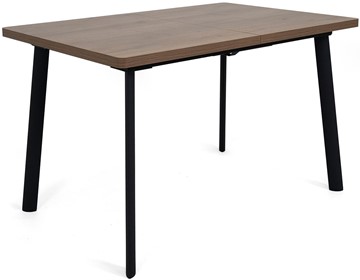 Обеденный раздвижной стол Дали-1L(ноги черные, дуб табако) в Химках
