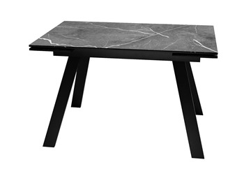 Раздвижной стол DikLine DKL140 Керамика Черный мрамор/опоры черные (2 уп.) в Серпухове