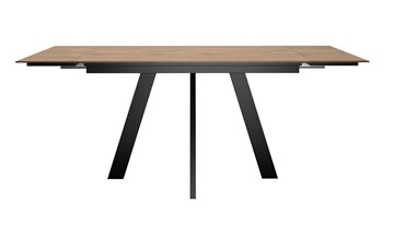 Кухонный стол раскладной DikLine DM120 Дуб галифакс / опоры черные в Коломне - предосмотр 1