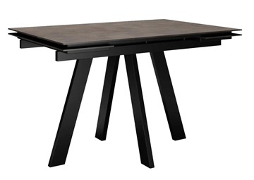 Кухонный стол раскладной DikLine DM120 Хромикс бронза / опоры черные в Одинцово
