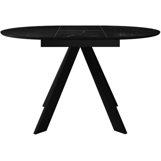 Стол раздвижной DikLine SKC100 D1000 Керамика Черный мрамор / опоры черные в Серпухове - изображение 2