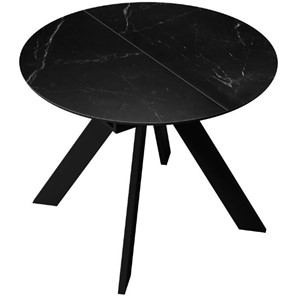 Стол раздвижной DikLine SKC100 D1000 Керамика Черный мрамор / опоры черные в Подольске - предосмотр 5