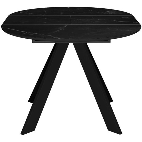Стол раздвижной DikLine SKC100 D1000 Керамика Черный мрамор / опоры черные в Серпухове - изображение 8