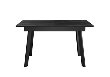 Кухонный раздвижной стол DikLine SKH125 Керамика Черный мрамор/подстолье черное/опоры черные (2 уп.) в Химках