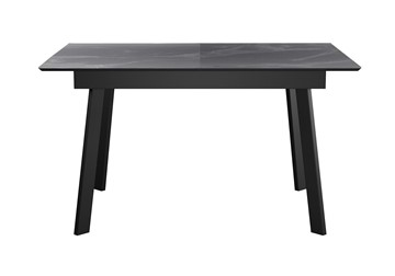 Стол обеденный раздвижной DikLine SKH125 Керамика Серый мрамор/подстолье черное/опоры черные (2 уп.) в Одинцово