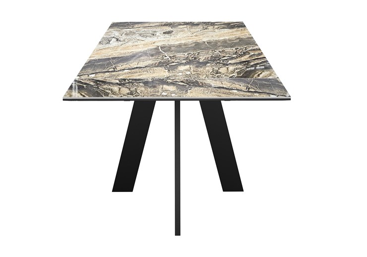 Кухонный раздвижной стол DikLine SKM120 Керамика Amadeus/подстолье черное/опоры черные в Химках - изображение 1