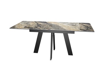 Кухонный раздвижной стол DikLine SKM120 Керамика Amadeus/подстолье черное/опоры черные в Коломне - предосмотр 2