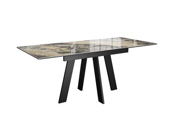 Кухонный раздвижной стол DikLine SKM120 Керамика Amadeus/подстолье черное/опоры черные в Коломне - предосмотр 3