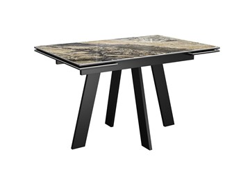 Кухонный раздвижной стол DikLine SKM120 Керамика Amadeus/подстолье черное/опоры черные в Коломне - предосмотр 4