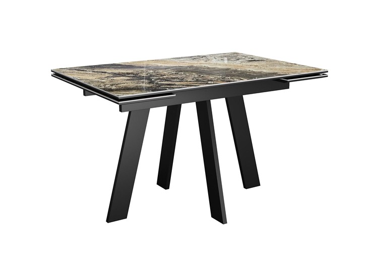 Кухонный раздвижной стол DikLine SKM120 Керамика Amadeus/подстолье черное/опоры черные в Химках - изображение 4