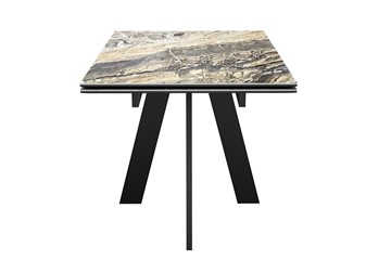 Кухонный раздвижной стол DikLine SKM120 Керамика Amadeus/подстолье черное/опоры черные в Химках - предосмотр 5