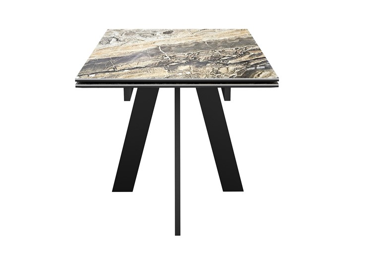 Кухонный раздвижной стол DikLine SKM120 Керамика Amadeus/подстолье черное/опоры черные в Химках - изображение 5