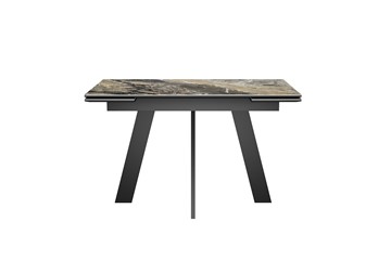 Кухонный раздвижной стол DikLine SKM120 Керамика Amadeus/подстолье черное/опоры черные в Коломне - предосмотр 7