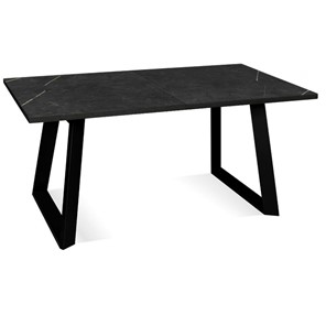 Обеденный раздвижной стол Dikline ZLS140 Мрамор черный/ножки черные в Серпухове