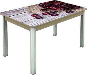 Кухонный стол раскладной Гамбург исп.2 ноги метал. крашеные №23, Фотопечать (Фрукты №29) в Одинцово