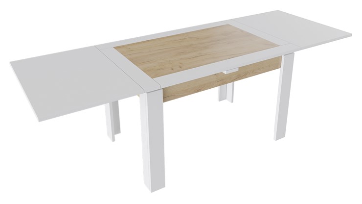 Кухонный стол раздвижной Хьюстон тип 4 (Белый/Дуб Крафт золотой) в Одинцово - изображение 1