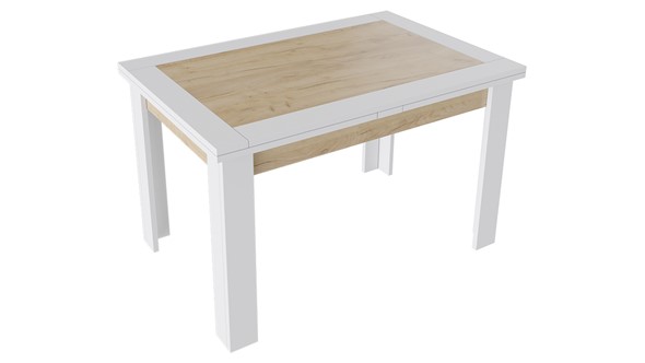 Кухонный стол раздвижной Хьюстон тип 4 (Белый/Дуб Крафт золотой) в Химках - изображение