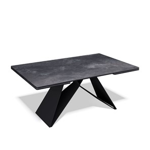 Кухонный раздвижной стол KB1400, черный/керамика черная в Одинцово