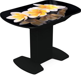Кухонный стол раскладной Корсика исп. 2 Фотопечать (Цветы №11) 1200(1515)*800 в Химках