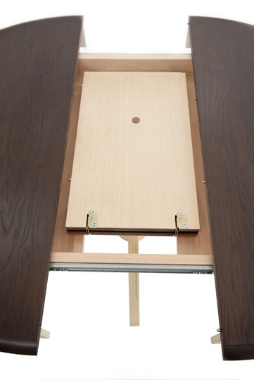 Кухонный стол раздвижной Леонардо-1 исп. Круг 820, тон 9 (Морилка/Эмаль) в Одинцово - изображение 4