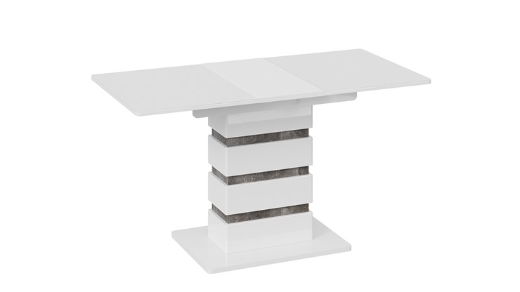 Кухонный стол раскладной Мадейра тип 1 (Белый глянец/Ателье темный) в Москве - изображение 3