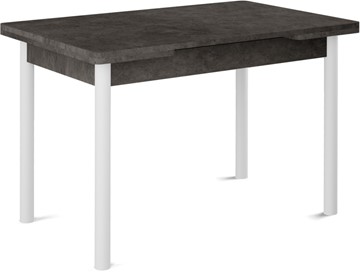 Обеденный раздвижной стол Милан-2 EVO, ноги белые, серый камень в Подольске
