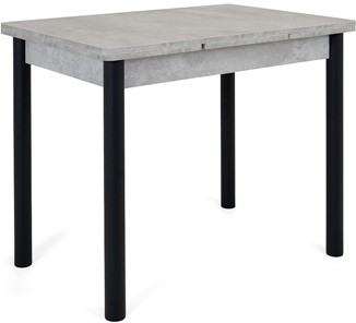 Кухонный стол раскладной Милан-2 EVO, ноги черные, светлый цемент в Подольске