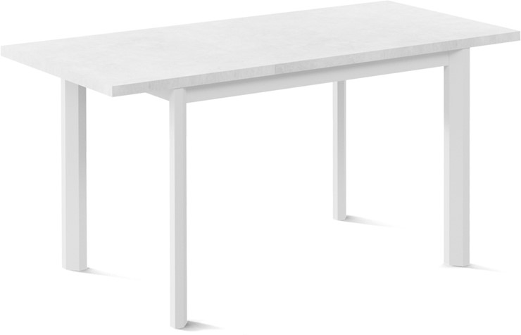 Стол раздвижной Нагано-1L (ноги металлические белые, белый цемент) в Подольске - изображение 1