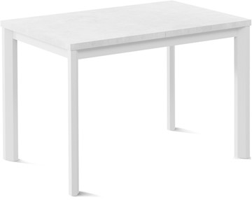 Маленький обеденный стол Нагано-1L (ноги металлические белые, белый цемент) в Химках
