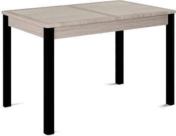 Обеденный раздвижной стол Ницца-1 ПЛ (ноги черные, плитка бежевая/лофт) в Одинцово
