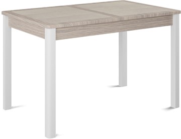 Кухонный стол раскладной Ницца-2 ПЛ (ноги белые, плитка бежевая/лофт) в Химках