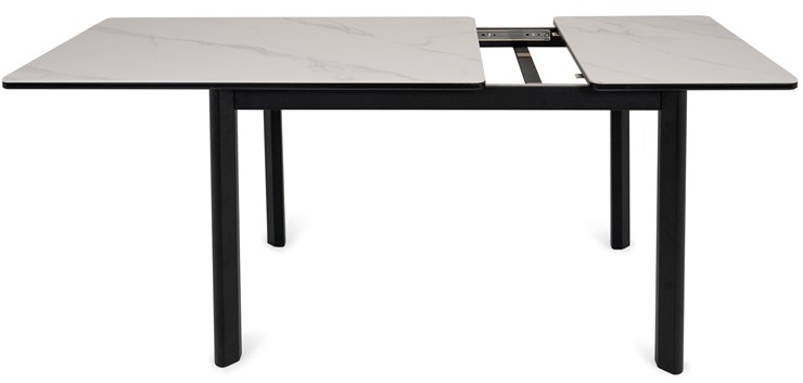Кухонный стол раздвижной Римини-мини С, 90х65 (+40) керамика Black Marble (черный) в Москве - изображение 3