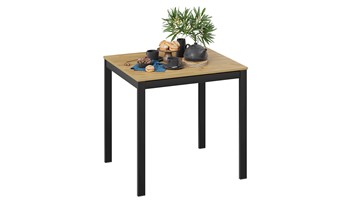 Кухонный стол раздвижной Слайд тип 1 (Черный муар, Дуб Крафт золотой) в Подольске - предосмотр