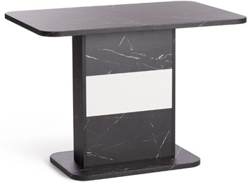 Кухонный стол раскладной SMART ЛДСП, 105-140x68,6x75 Мрамор Блэк Роял/Белый арт.19264 в Одинцово