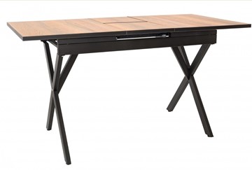 Кухонный раскладной стол Стайл № 11 (1100/1500*700 мм.) столешница Оптивайт , фотопечать, форма Флан, с механизмом бабочка в Одинцово