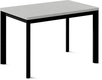 Обеденный раздвижной стол Кубика Токио-2L (ноги металлические черные, светлый цемент) в Серпухове