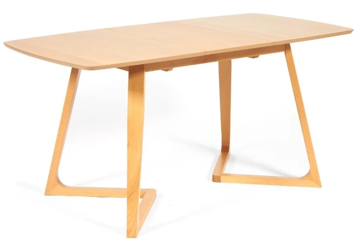Кухонный стол раздвижной VAKU (Ваку) бук/мдф 80x120+40x75, Натуральный бук арт.13987 в Химках - изображение 2