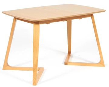 Кухонный стол раздвижной VAKU (Ваку) бук/мдф 80x120+40x75, Натуральный бук арт.13987 в Подольске
