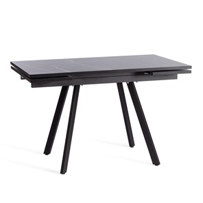 Раздвижной стол VIGO ЛДСП/HPL/металл,120x80x30х30х75 см, Мрамор чёрный/чёрный арт.19730 в Подольске