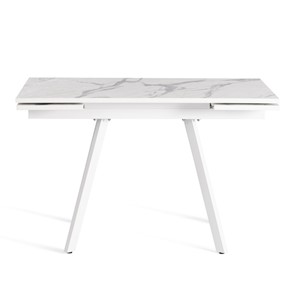 Кухонный раскладной стол VIGO ЛДСП/HPL/металл,120x80x30х30х75 см, Мрамор светлый/белый арт.20623 в Подольске - предосмотр 2