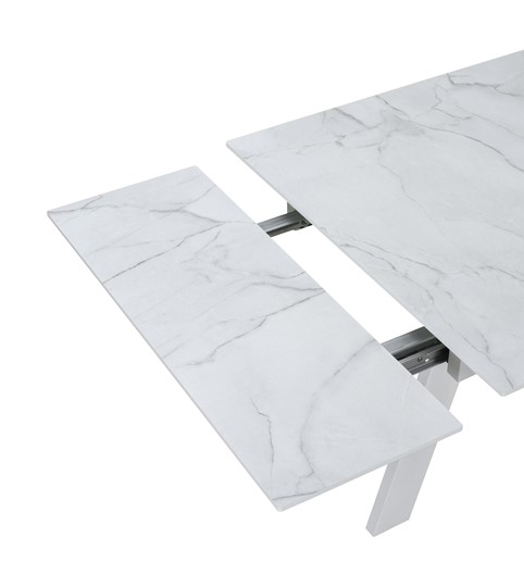 Кухонный раздвижной стол Wings, Жемчужный Перито/Белый в Подольске - изображение 3