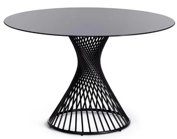 Стеклянный кухонный стол BERTOIA (mod. GT21) металл/стекло, Black (черный) арт.20595 в Одинцово