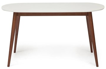 Кухонный обеденный стол MAX (Макс) бук/мдф 140х80х75 Белый/Коричневый арт.10465 в Химках