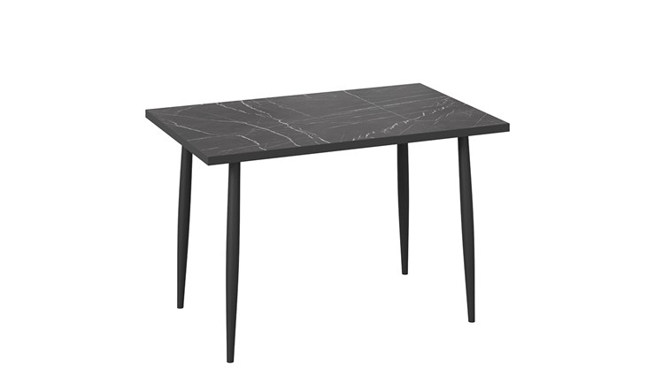 Обеденный стол Невада ДП1-02-08 (Черный мрамор/Черный матовый) в Подольске - изображение 1