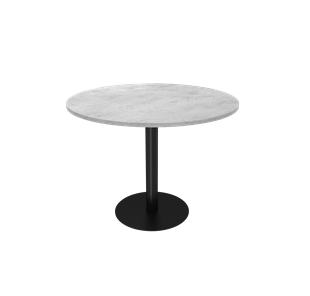 Кухонный обеденный стол SHT-TU43-1 / SHT-TT 90 ЛДСП (бетон чикаго светло-серый/черный муар) в Подольске
